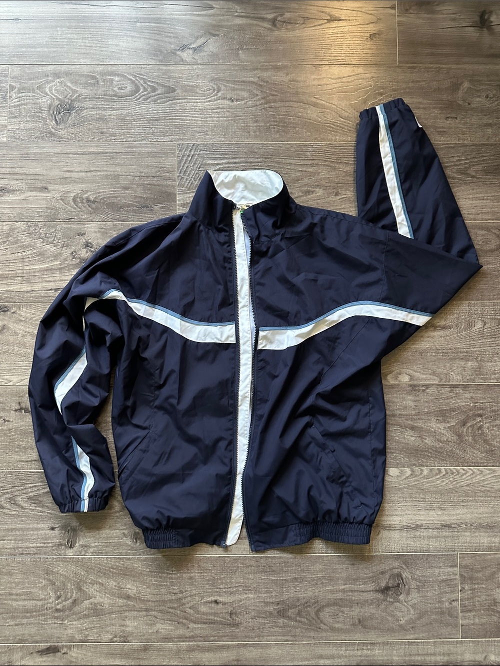 Prince Navy Windbreaker Jacket with White Trim
